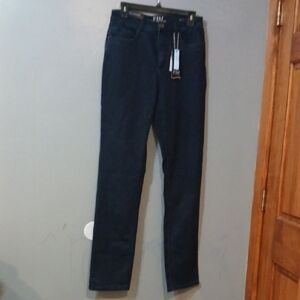 Blue Straight Leg Denim Pants
